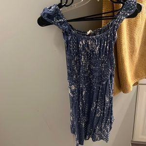 Blue and white summer dress